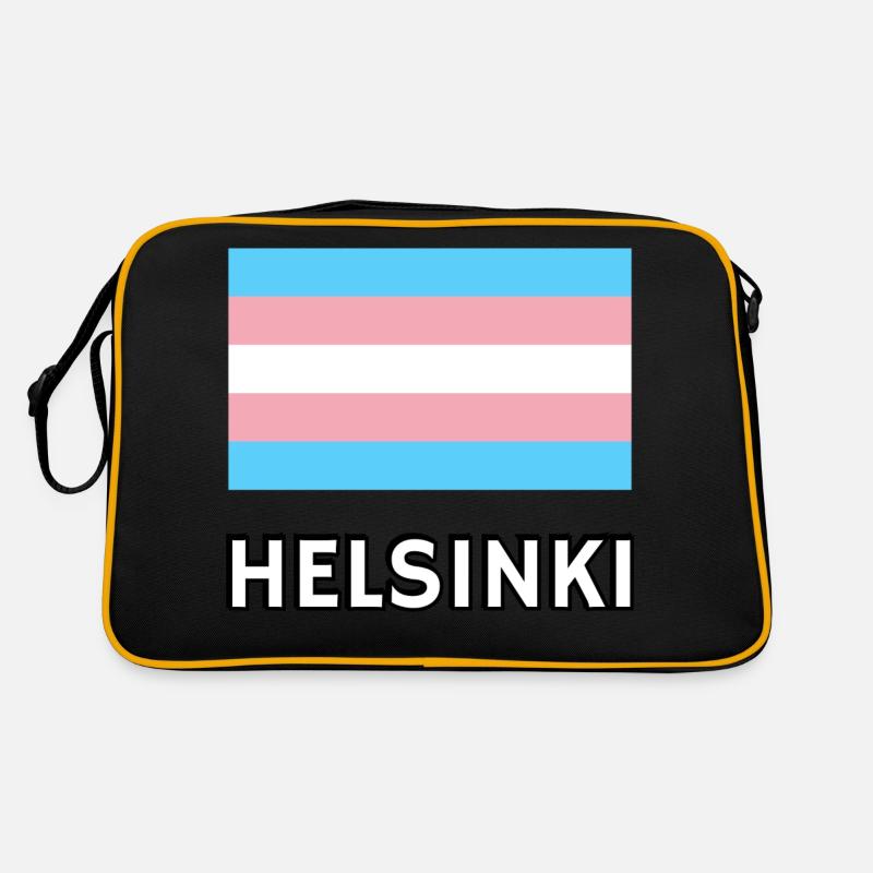 Drapeau de la fierté trans d’Helsinki Sac Retro