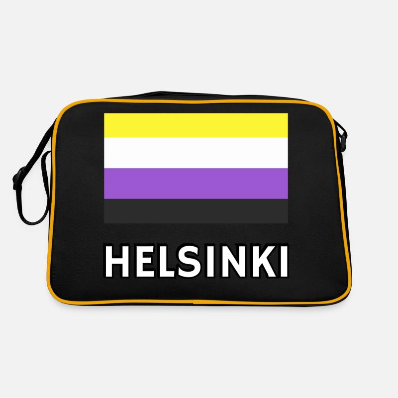 Drapeau de la fierté non binaire Helsinki Sac Retro