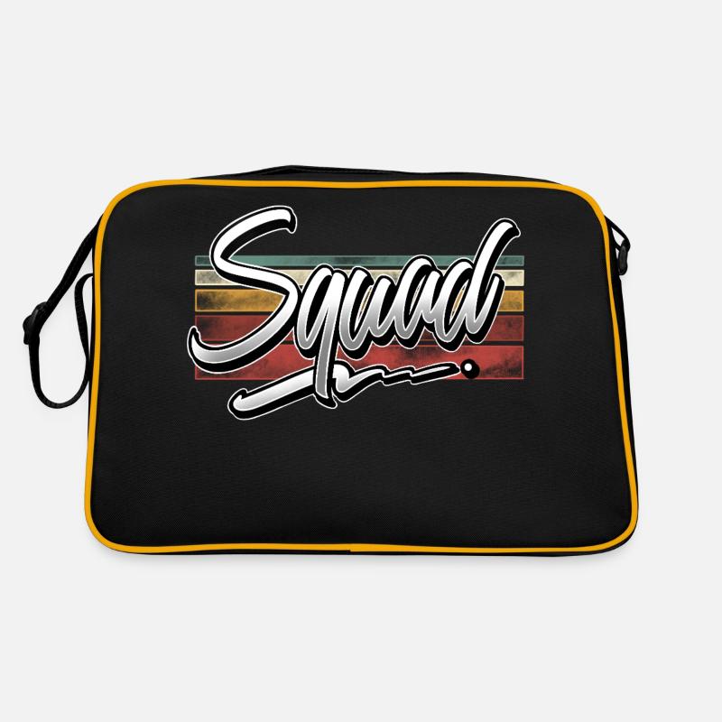 Squad - Retro Tasche - Schwarz/Gold