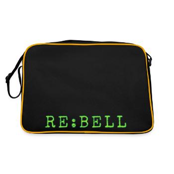 Grön Rebell - Retro Tasche - Schwarz/Gold - Hinten