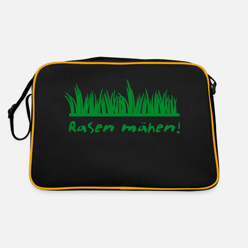 Rasen mähen Retro Tasche