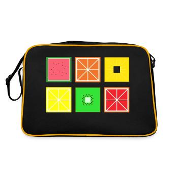DIGITAL - FRUIT fruit Pixel - Sac Retro - noir/or - Dos