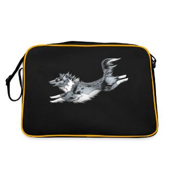 Berger Shetland Blue Merle - Retro Bag - black/gold - Back