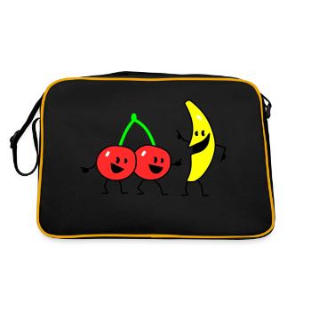 fruit salad two - Retro Tasche - Schwarz/Gold - Hinten