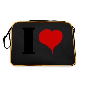 i love - Sac Retro - noir/or - Dos