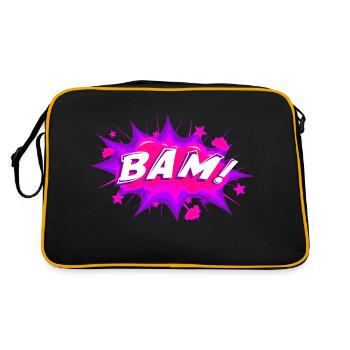BAM 2 - Retro Tasche - Schwarz/Gold - Hinten