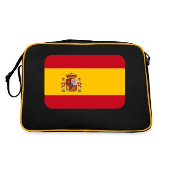 SPAIN FLAG round corner 400 dpi - Sac Retro - noir/or - Dos