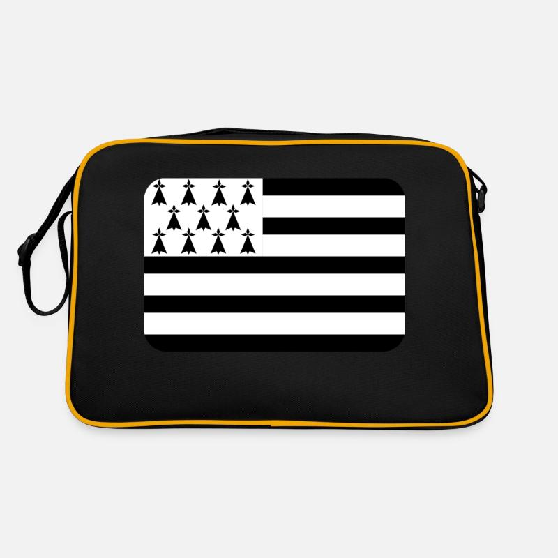 BRETAGNE FLAG round corner 400 dpi Retro Tasche
