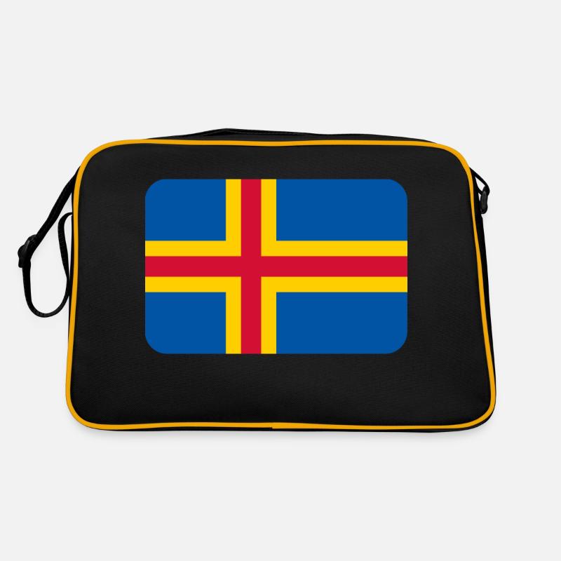ÅLAND FLAG round corner 400 dpi Retro Bag