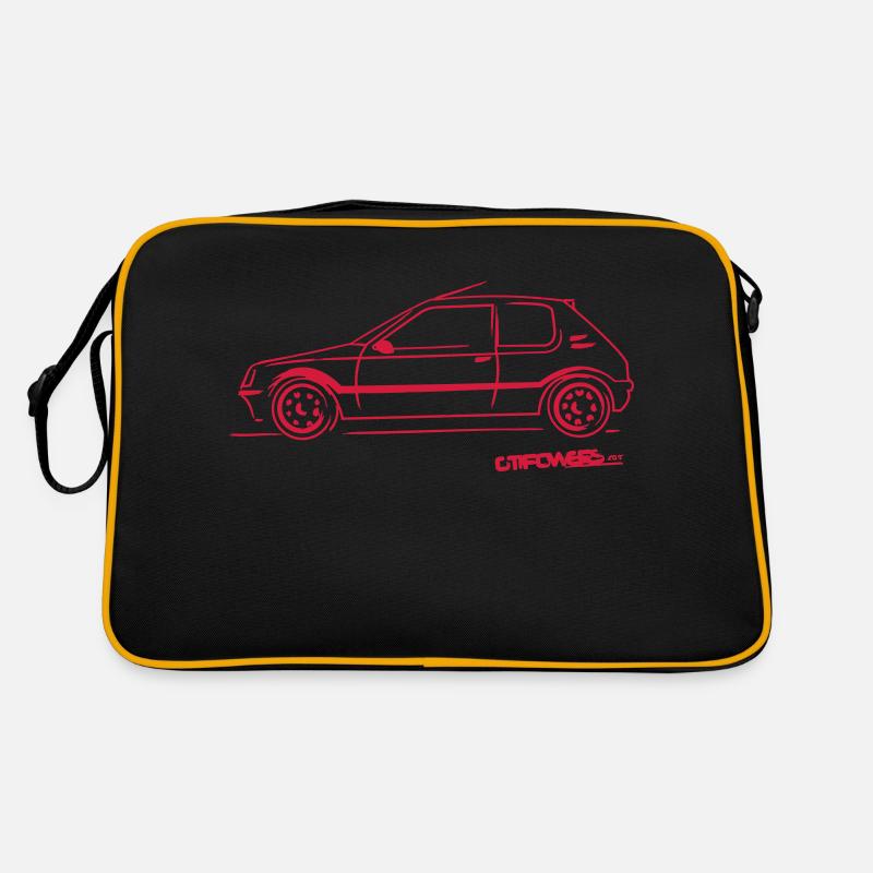 205__rouge - Retro Tasche - Schwarz/Gold