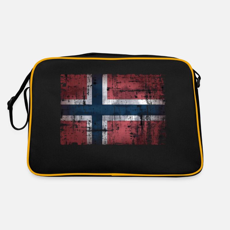 Norwegen - Retro Tasche - Schwarz/Gold