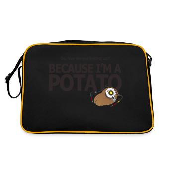 Hello Potato - Retro Bag - black/gold - Back