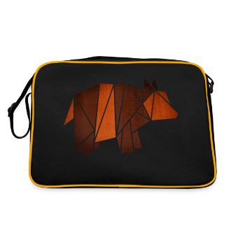 Origami: Bär (Pergament-Optik) - Retro Bag - black/gold - Back