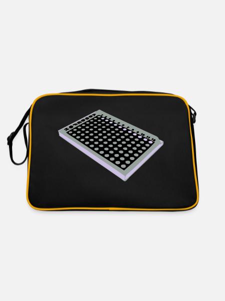 96 Well Plate / 96 perforated plate - Retro Bag - black/gold - Back
