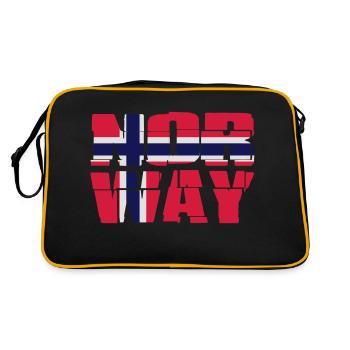 Norway Flag - Sac Retro - noir/or - Dos