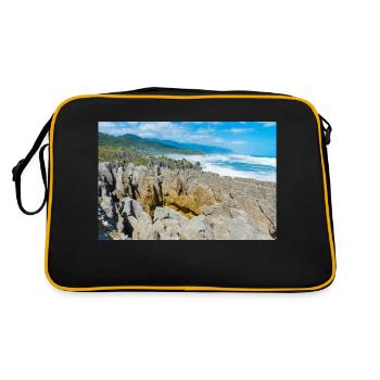 Punakaiki Pancake Rocks littoral Paparoa New Zeal - Sac Retro - noir/or - Dos
