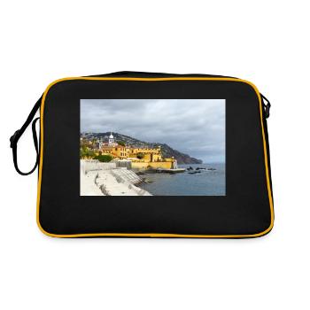 Fortress Sao Tiago Funchal Madeira island Portugal - Retro Tasche - Schwarz/Gold - Hinten