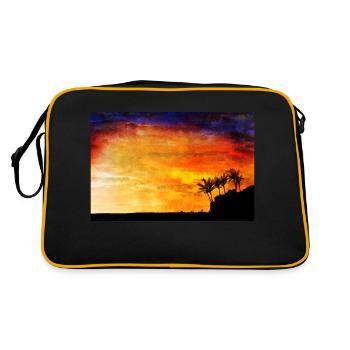 Karibik - Retro Tasche - Schwarz/Gold - Hinten