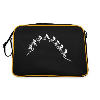 Mountainbike - Dirt Bike - BMX - Trick Sprung - Retro Tasche - Schwarz/Gold - Hinten
