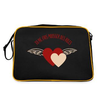 Tu me fais pousser des ailes - Sac Retro - noir/or - Dos