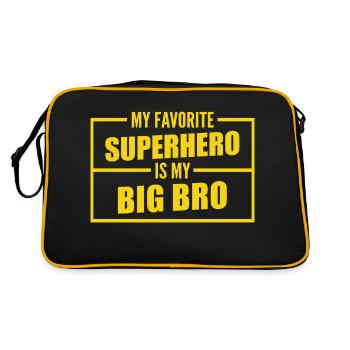 mon super héros préféré est mon grand frère - Sac Retro - noir/or - Dos