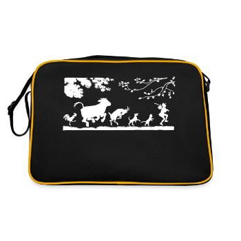 Farming farmer animals funny farmer humor - Sac Retro - noir/or - Dos