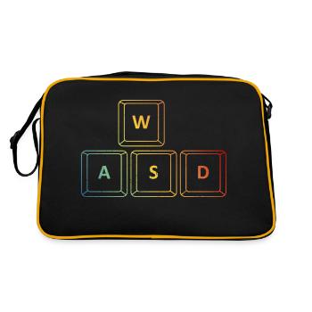 Gamer WASD Gaming PC Gaming Gaming Game Video Game - Retro Bag - black/gold - Back