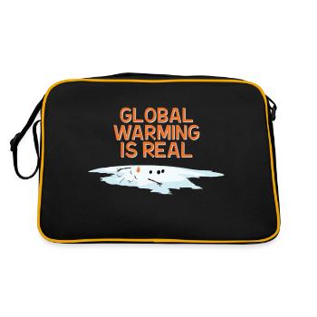 LE RÉCHAUFFEMENT CLIMATIQUE EST RÉEL - Sac Retro - noir/or - Dos