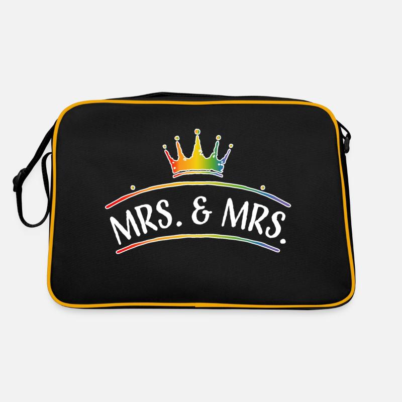Rainbow MRS et MRS mariage lesbien blanc Sac Retro