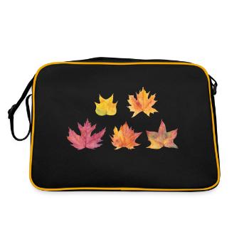 Autumn leaves - Retro Bag - black/gold - Back