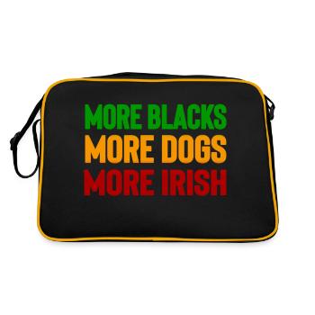 More Blacks More Dogs More Irish - Retro Bag - black/gold - Back