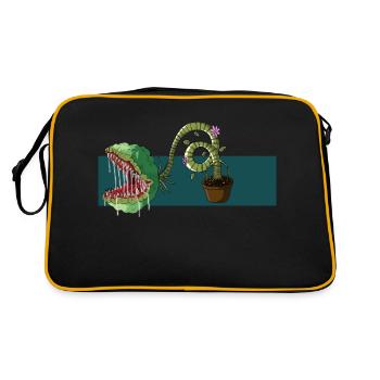 plante carnivore - Sac Retro - noir/or - Dos