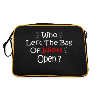 Who Left The Bag Of Idiots Open - Sac Retro - noir/or - Dos