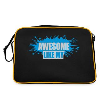 Awesome Like My Template - Retro Bag - black/gold - Back