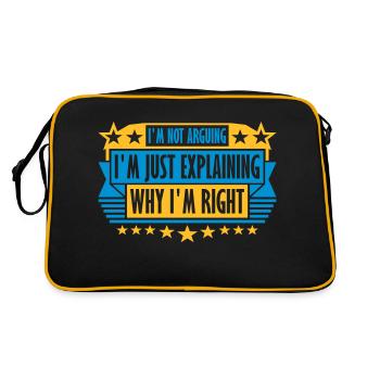 I m not arguing - Retro Bag - black/gold - Back