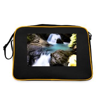 Keiner Wasserfall - Retro Tasche - Schwarz/Gold - Hinten
