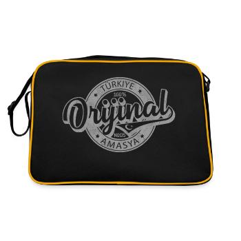 Amasya - Retro Tasche - Schwarz/Gold - Hinten