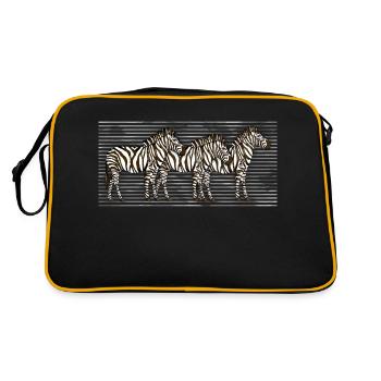 Zèbre - Sac Retro - noir/or - Dos