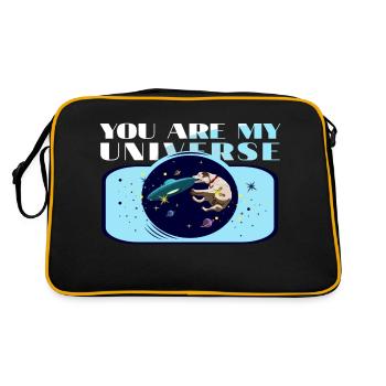 Frisbee funny - Retro Bag - black/gold - Back
