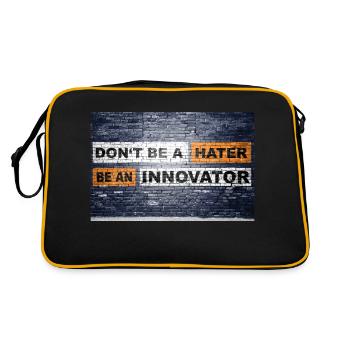 Ne soyez pas un haineux être un mur de briques innovateur - Sac Retro - noir/or - Dos