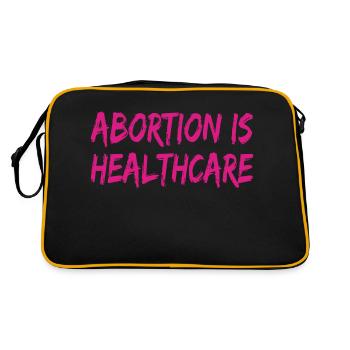 abortion is healthcare - Retro Bag - black/gold - Back