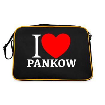 I LOVE PANKOW - Retro Tasche - Schwarz/Gold - Hinten