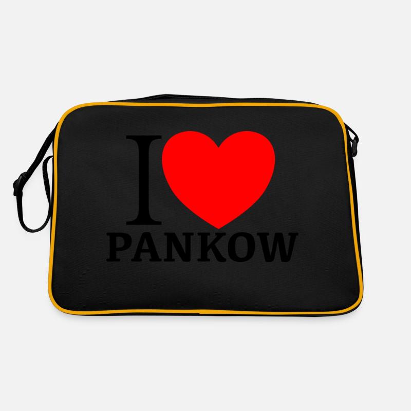 I LOVE PANKOW - Retro Tasche - Schwarz/Gold