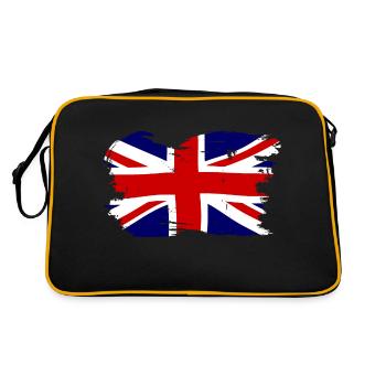 Union Jack British Flag With Grunge - Retro Bag - black/gold - Back