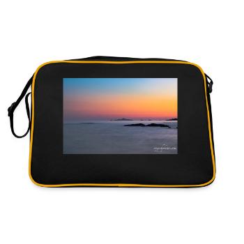 Îles Sanguinaires at sunset - Retro Bag - black/gold - Back