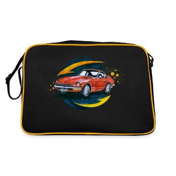 Red Car - Retro Tasche - Schwarz/Gold - Hinten