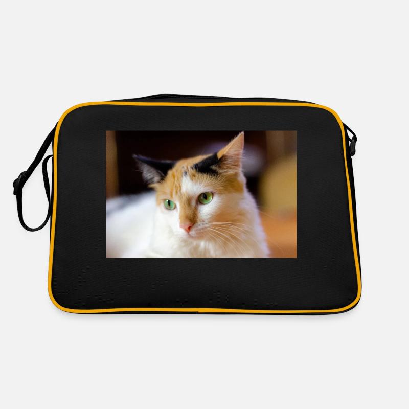 le chat au doux regard Sac Retro