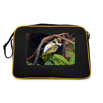 Creobroter spec. - Flower mantis - adult pair - Retro Tasche - Schwarz/Gold - Hinten