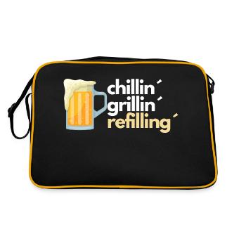 chillin grillin refilling - Retro Bag - black/gold - Back