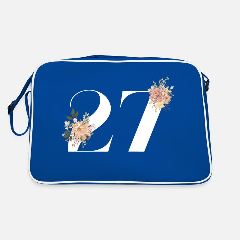 27e anniversaire fleuris (Cadeau de 27 ans) Sac Retro
